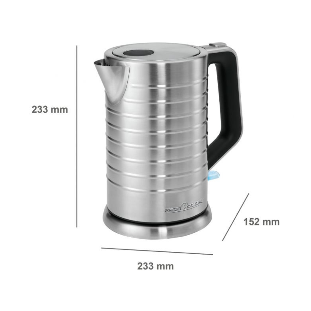 ProfiCook Ketil 1,7L Rusft+svart PC-WKS 1119