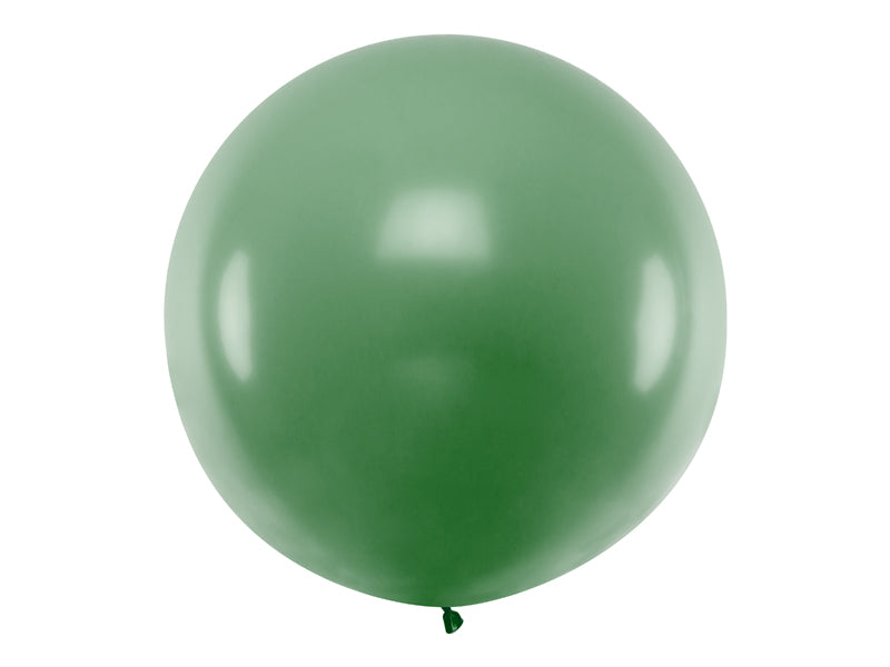 Ballónir rund 1m Pastel myrkt grøn