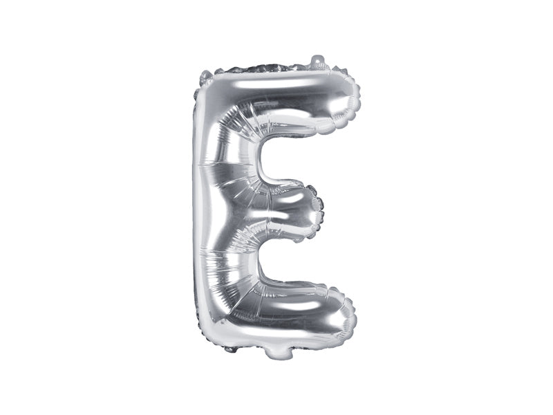 Bókstavaballónir"E" 35cm silvur