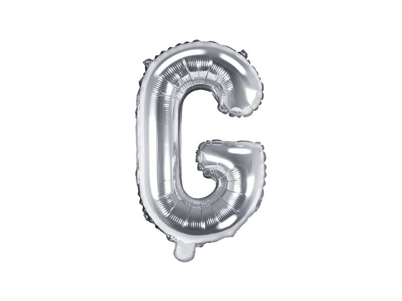 Bókstavaballónir"G" 35cm silvur