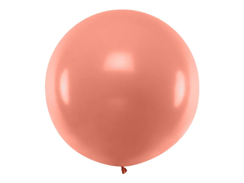 Ballónir rund 1m Metallisk rosa gull