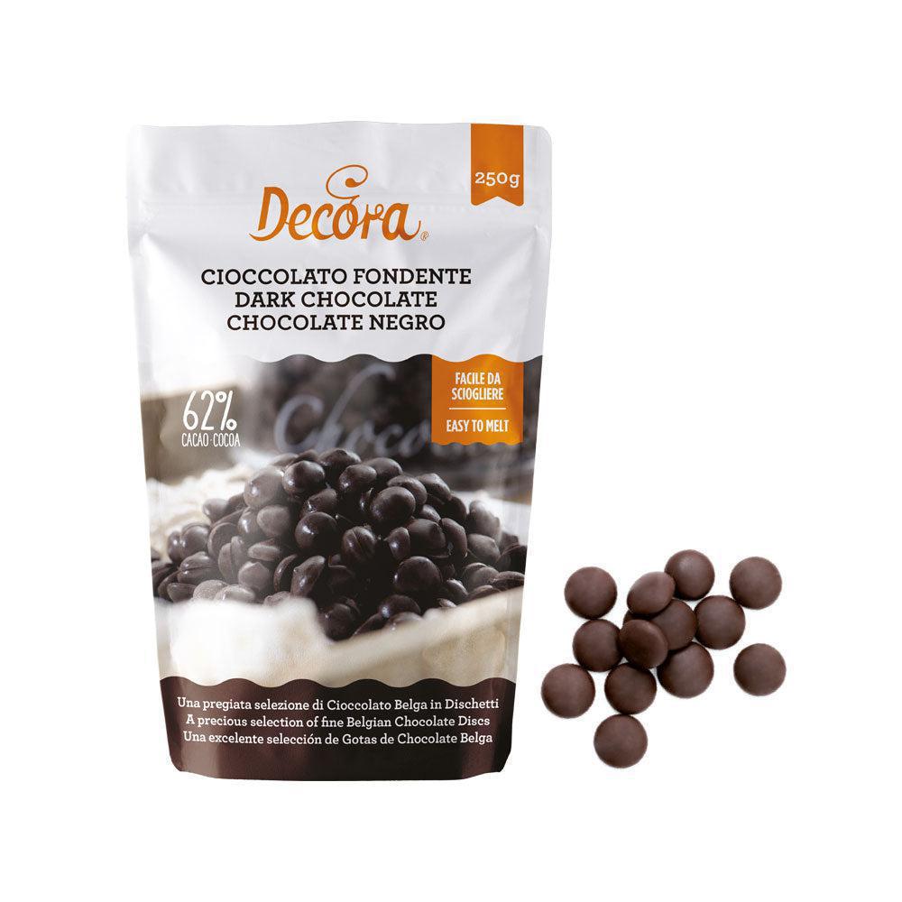 Decora sjokulátaknappar 250gr myrk