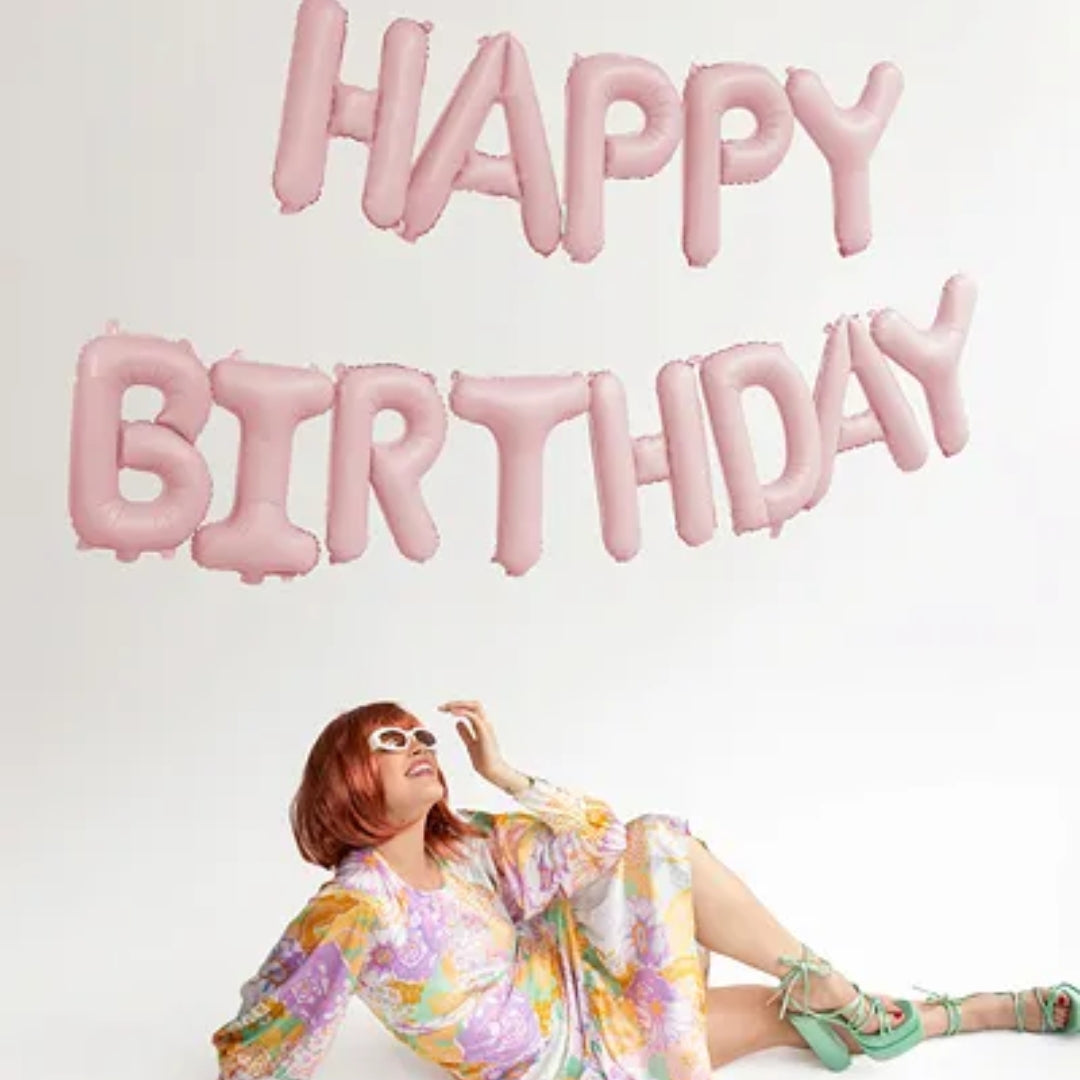 PD Ballónstavir "Happy birthday" 340x35cm Pink
