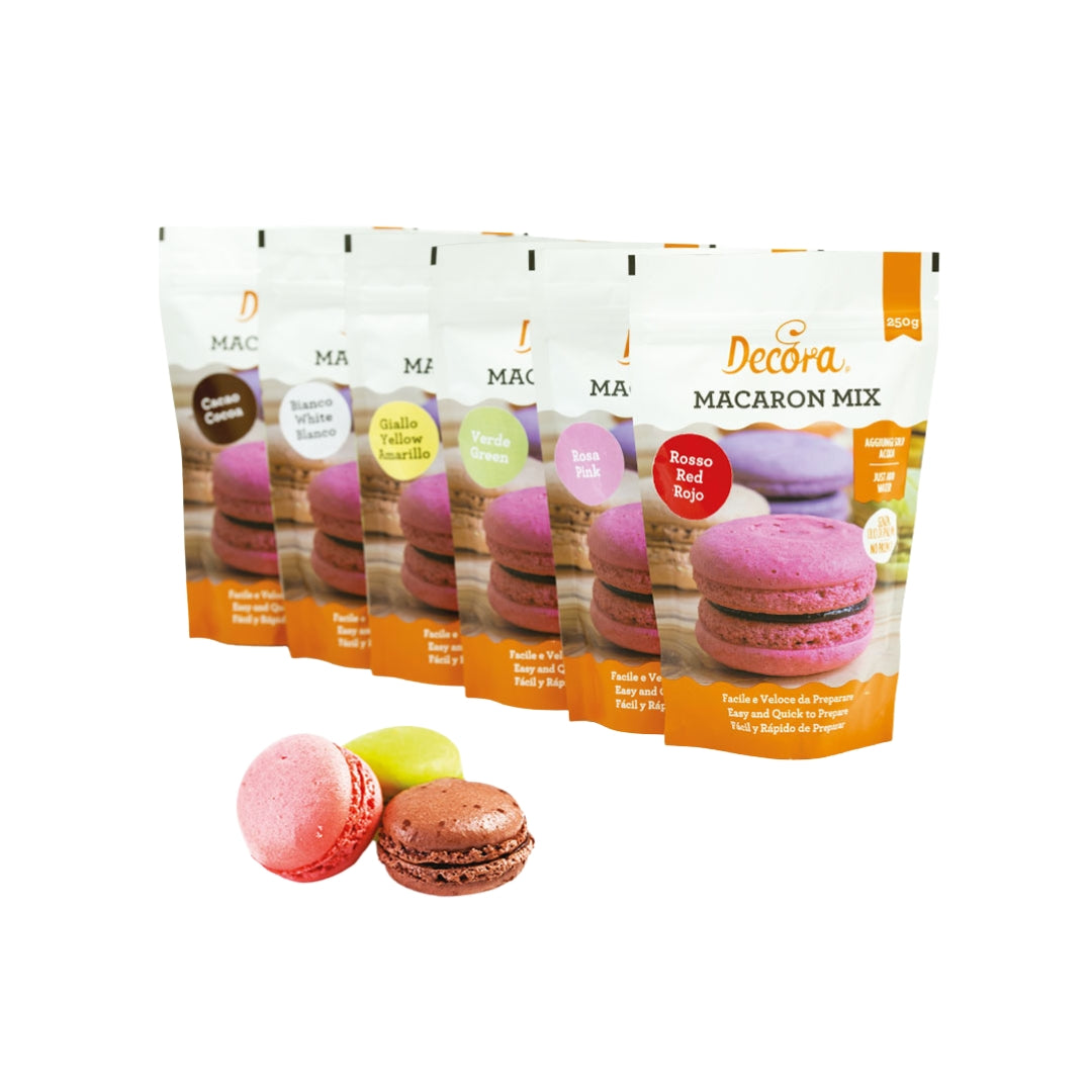 Decora Macaron turrmix t/2x35stk Ø3,5cm hvítt