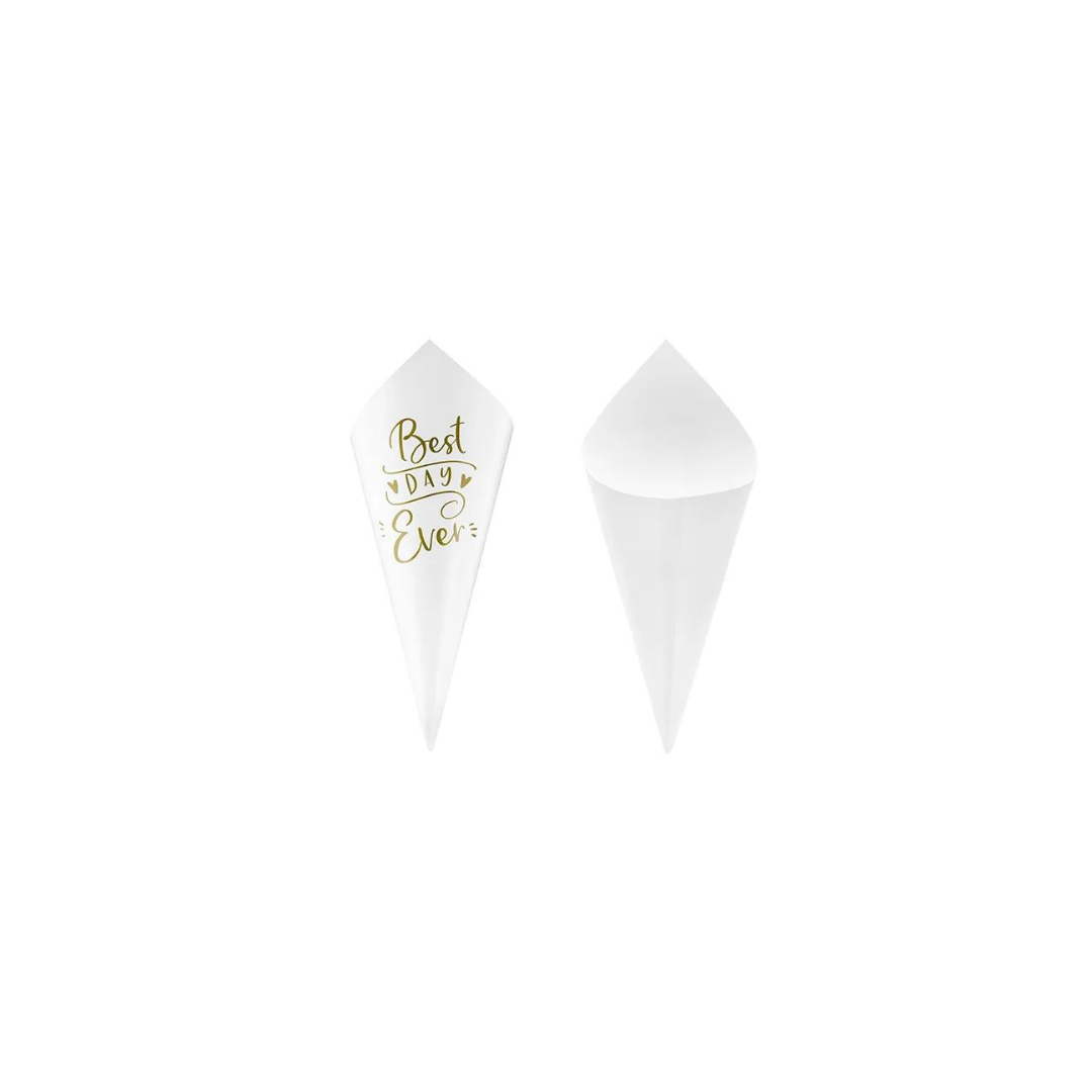 Partydeco Confetti cones gull 10stk