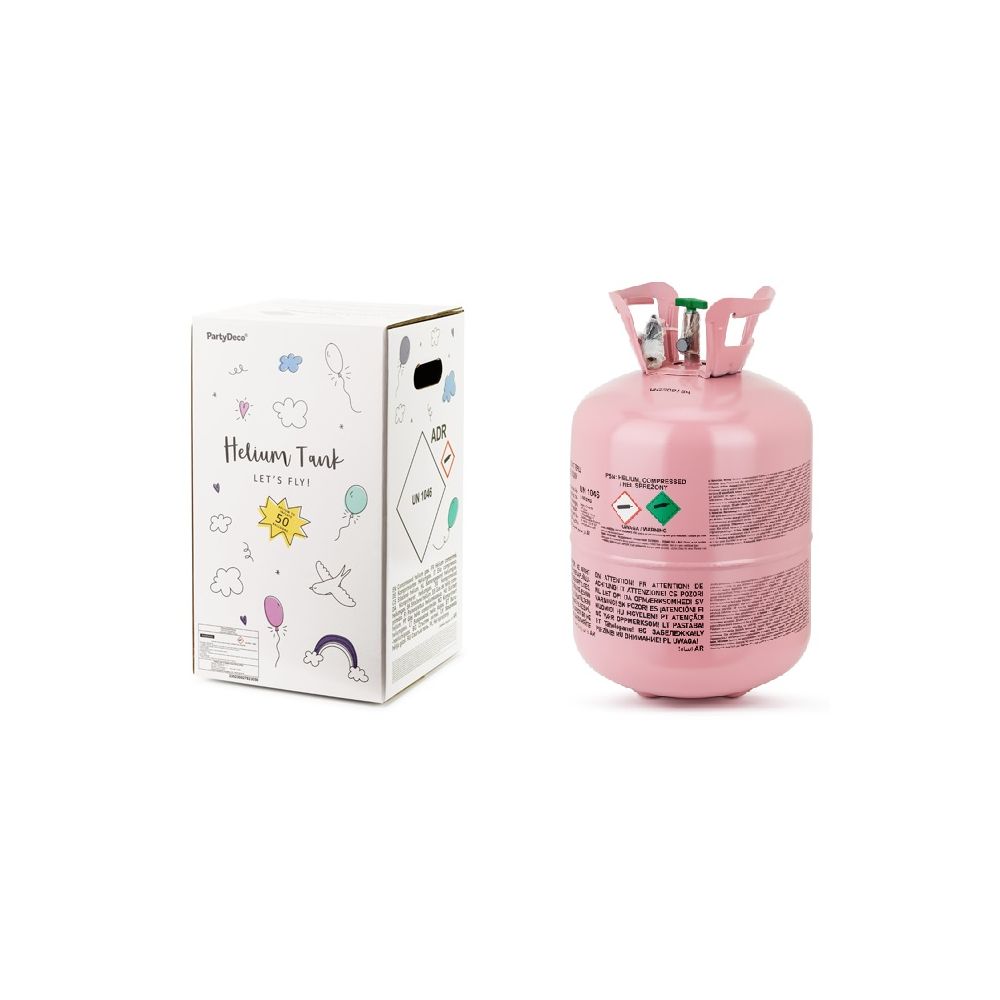 Heliumsfløska Meðal Pink 0,42m3 max 50stk 23cm ballónir