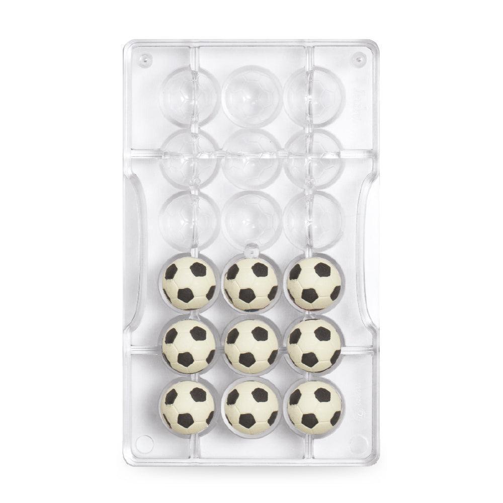 Decora sjokolátaformur fótbóltar 18stk á Ø2,5cm pC