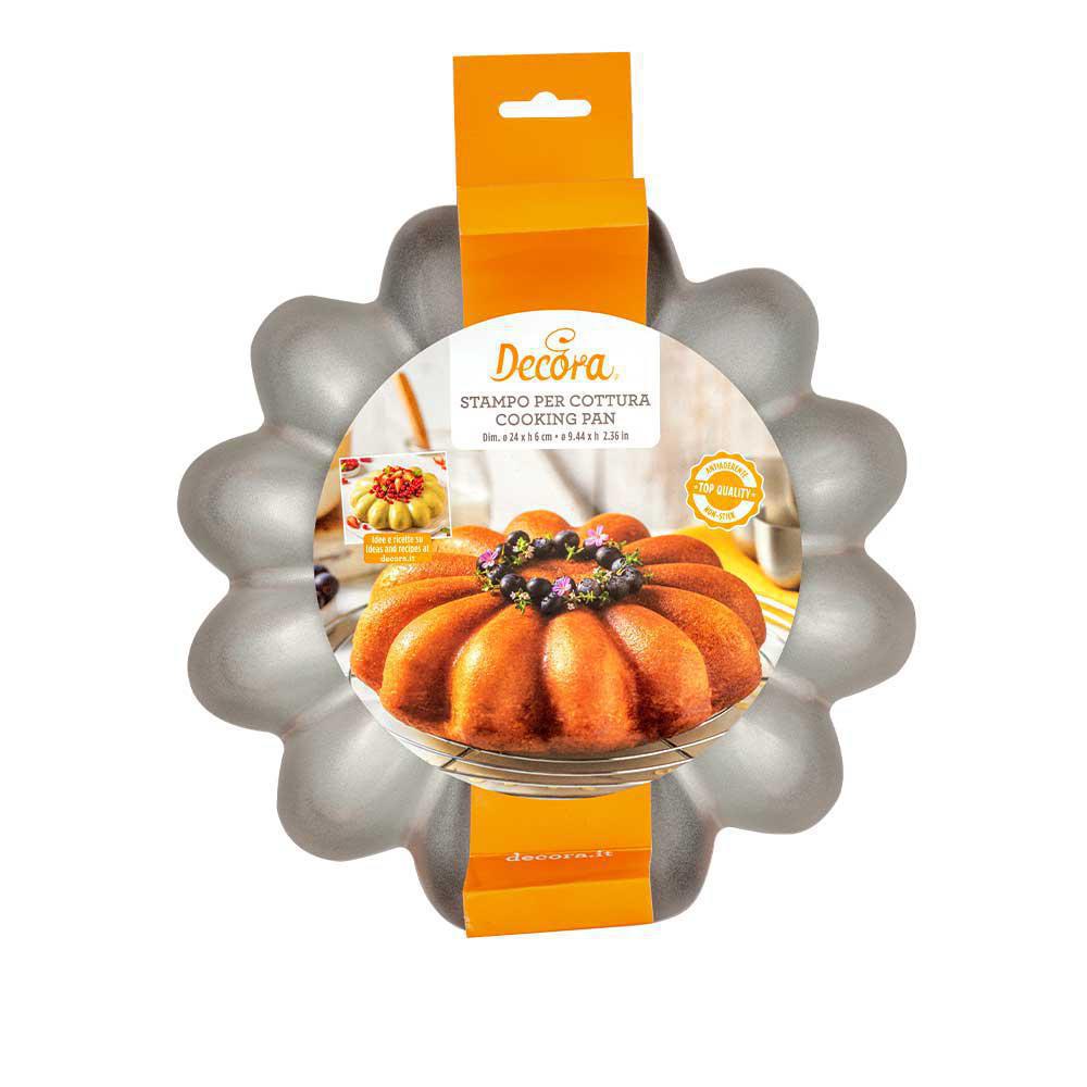 Decora bakiformur blóma non-stick stál Ø24 H6cm