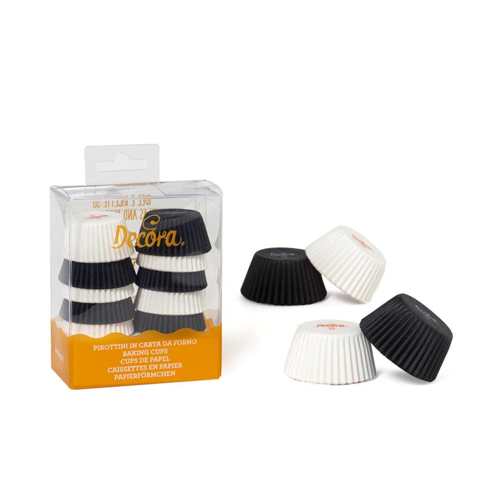 Decora Muffinsformar svartir / hvítir 200 stk 32X22mm