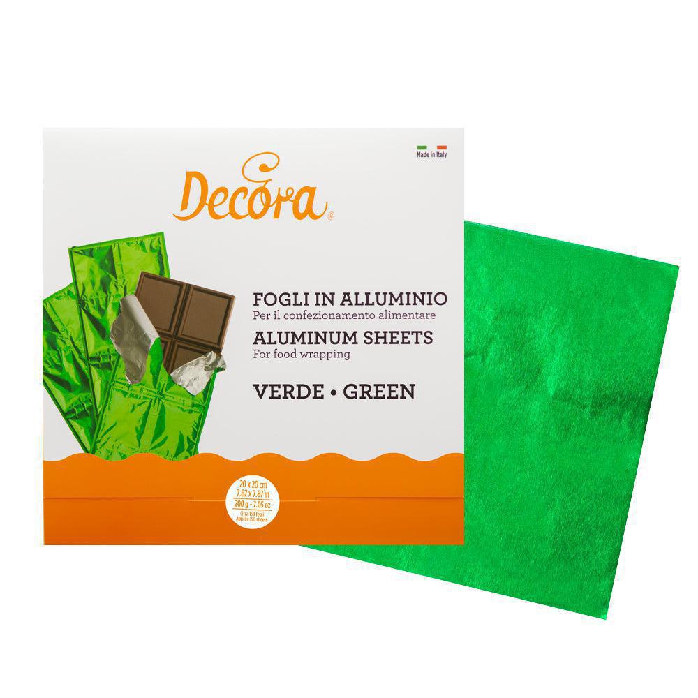 Decora foliubløð t/konfekt grønt 20x20cm 200gr 150stk