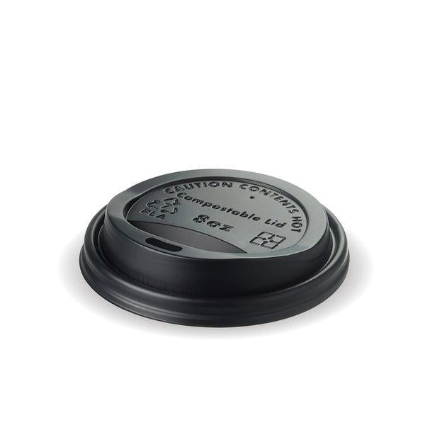 Biopak lok 50stk t/36cl PLA bikar svart