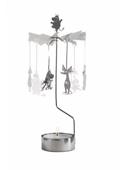 Einglaspæl t/bikarljós XL 9x24x9cm Mumi silvur