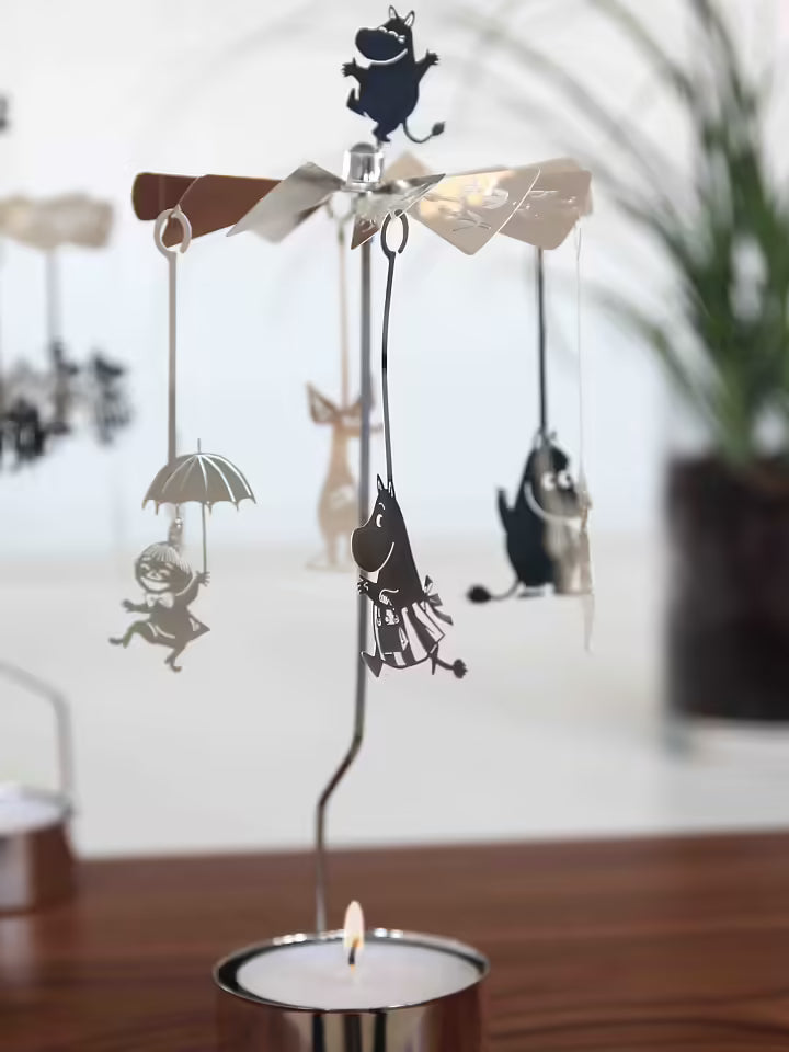 Einglaspæl t/bikarljós XL 9x24x9cm Mumi silvur