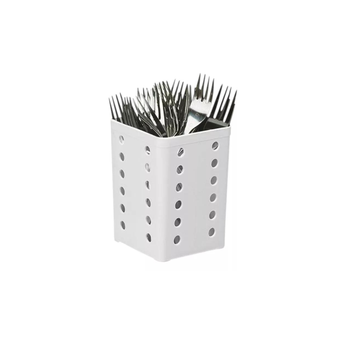 Bestikkhaldari hvít plast v/holum t/uppvaskimaskinu
