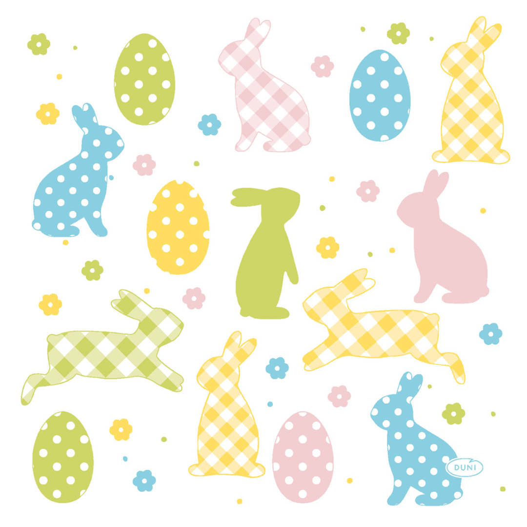 Duni Serv. 3-lag 33cm 20stk|Kart/12 Bunnies &amp; Eggs
