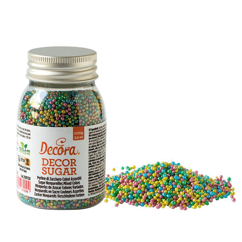 Decora skreytsukur fleirlitað 100gr