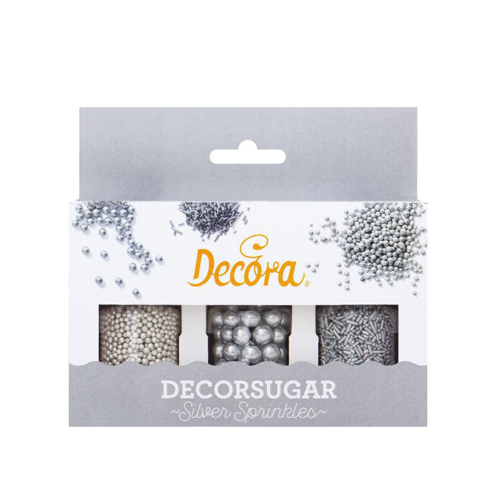 Decora skreytsukur 85gr silvur sett