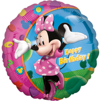 Foliu ballón Minnie &quot;Happy Birthday&quot; Ø43