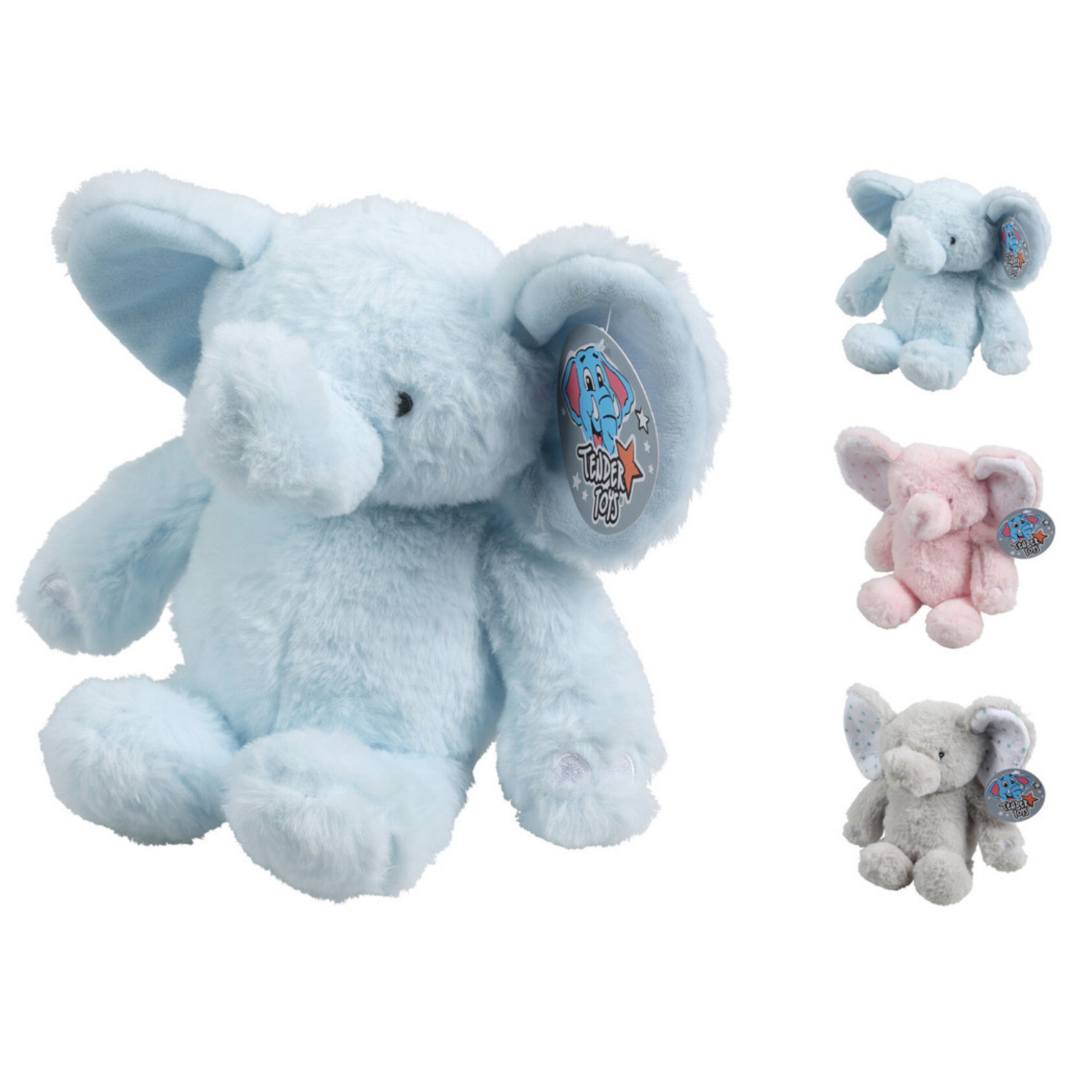 Bamsa fílur 25cm 3 litir