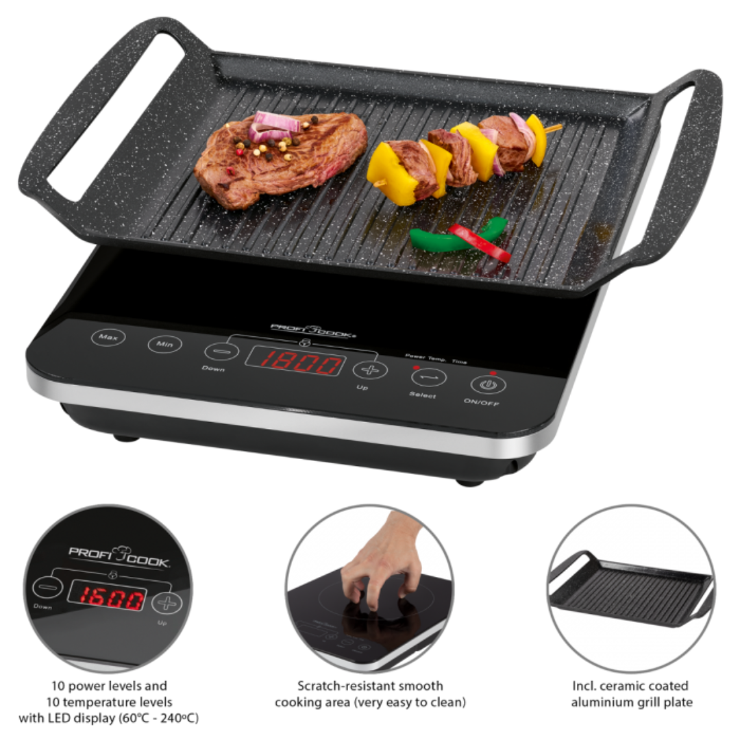 ProfiCook Borðgrill PC-ITG  Svørt