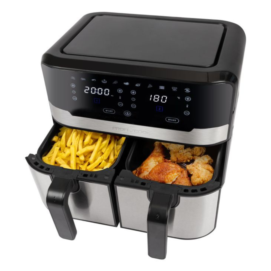 ProfiCook Air fryer dupultur 2x4,5L PC-FR  Svart