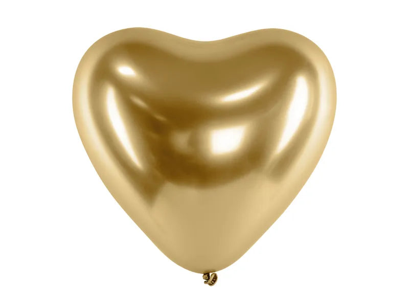 Ballónir Glossy 50stk 30cm hjørtu gull