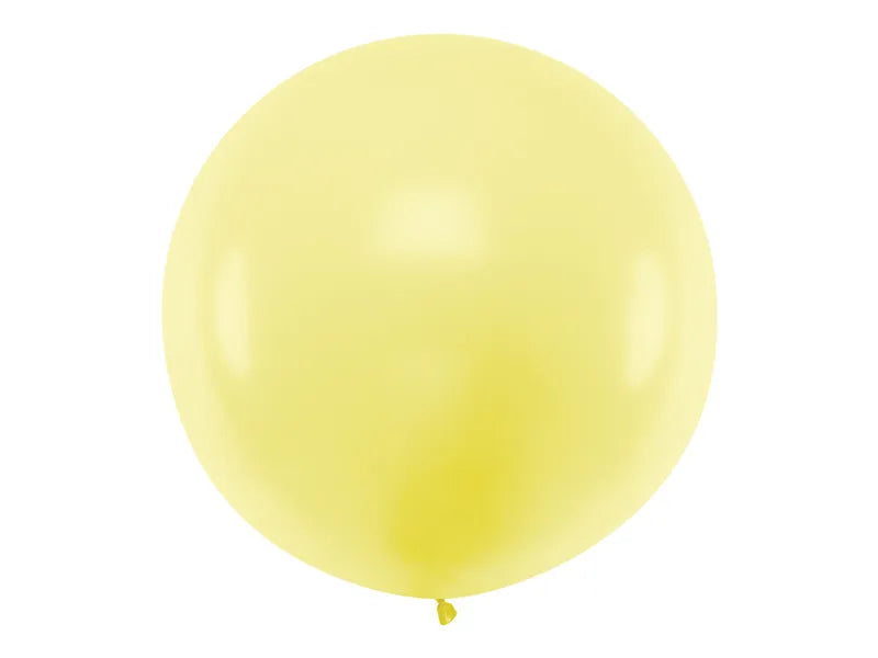 Ballónir rund 1m Pastel ljóst gul