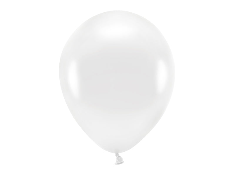 Ballónir ECO latex 30cm 10stk0stkstk Metal hvítt