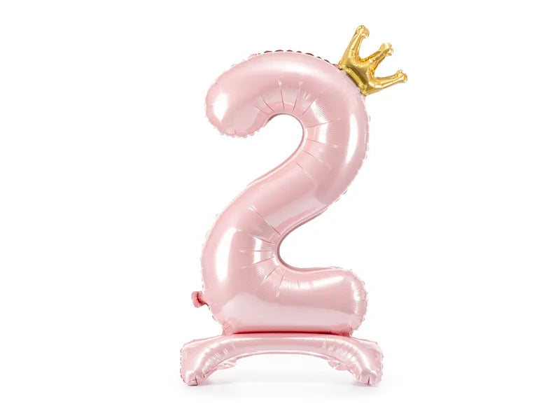 Talballónir &quot;2&quot; Standandi 84 cm ljós pink
