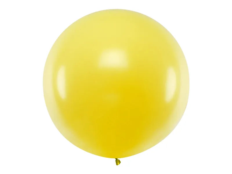 Ballónir rund 1m Pastel gul