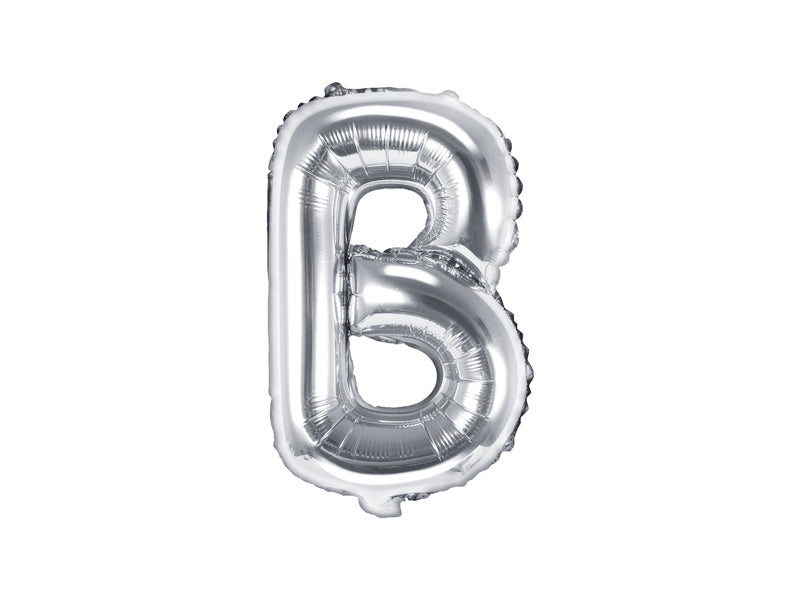 Bókstavaballónir&quot;B&quot; 35cm silvur