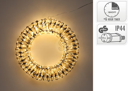 LED Kransur Ø50 gull IP44 v/timara