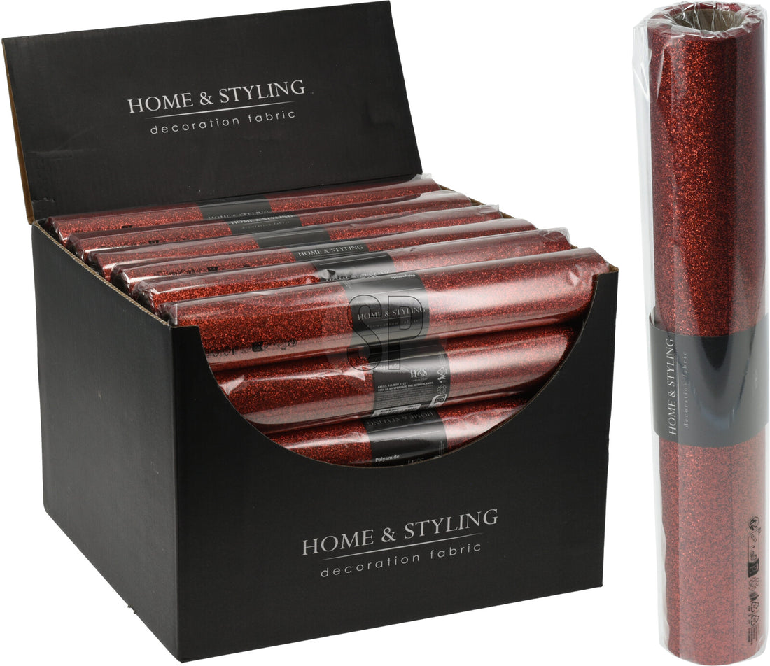 Borðrennari 28x250cm glittur Reytt