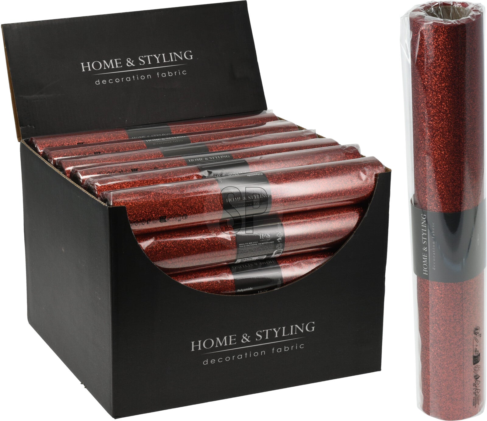 Borðrennari 28x250cm glittur Reytt