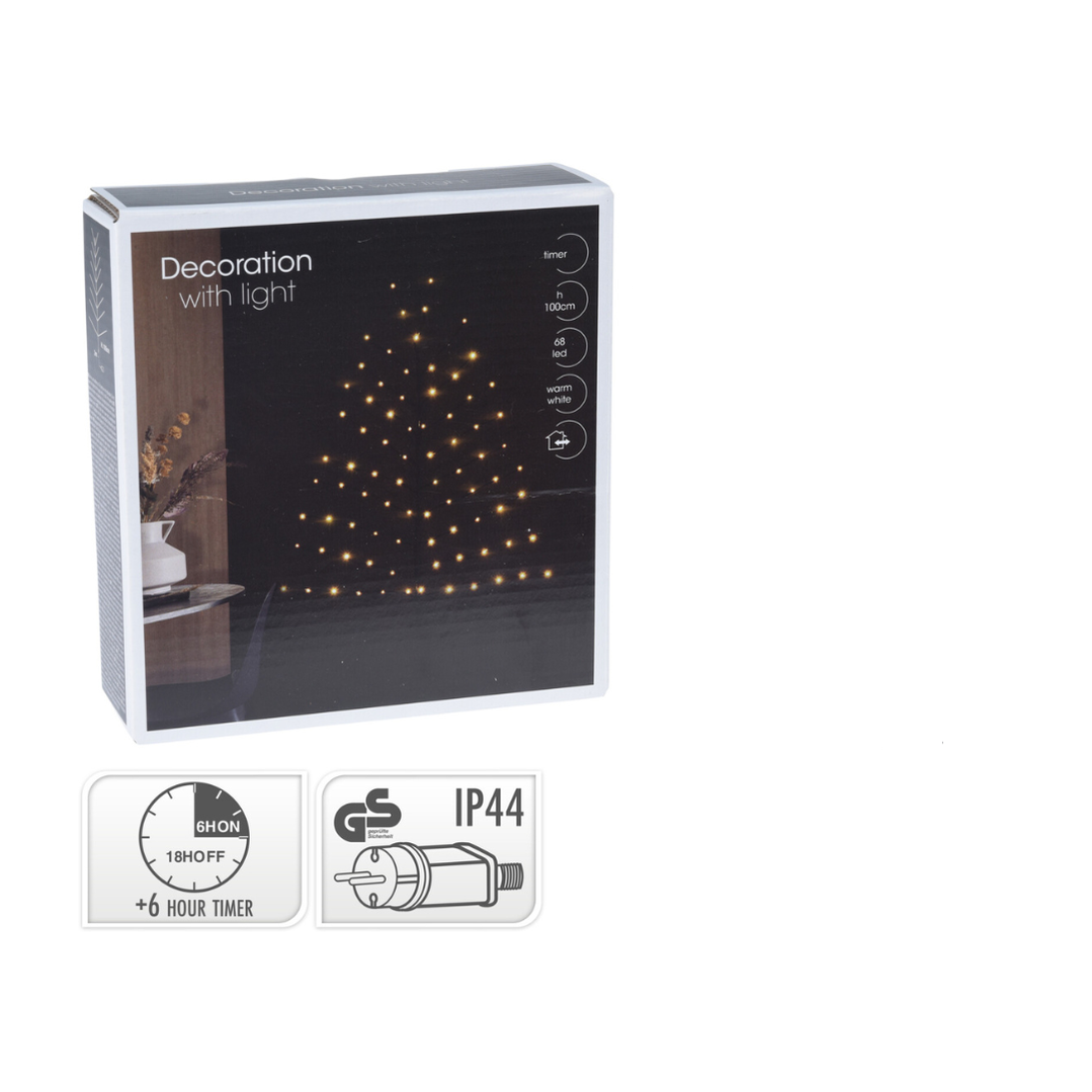 Jólatræ við 68stk LED 80x100cm