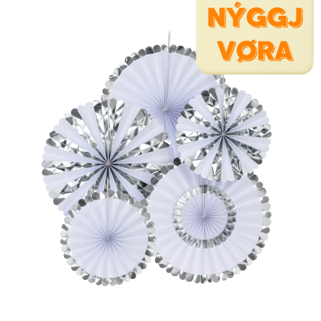 Viftur 5stk "Rosetta" Silvur
