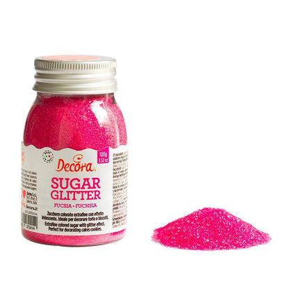 Decora skreytsukur glitrandi fuchsia 100gr