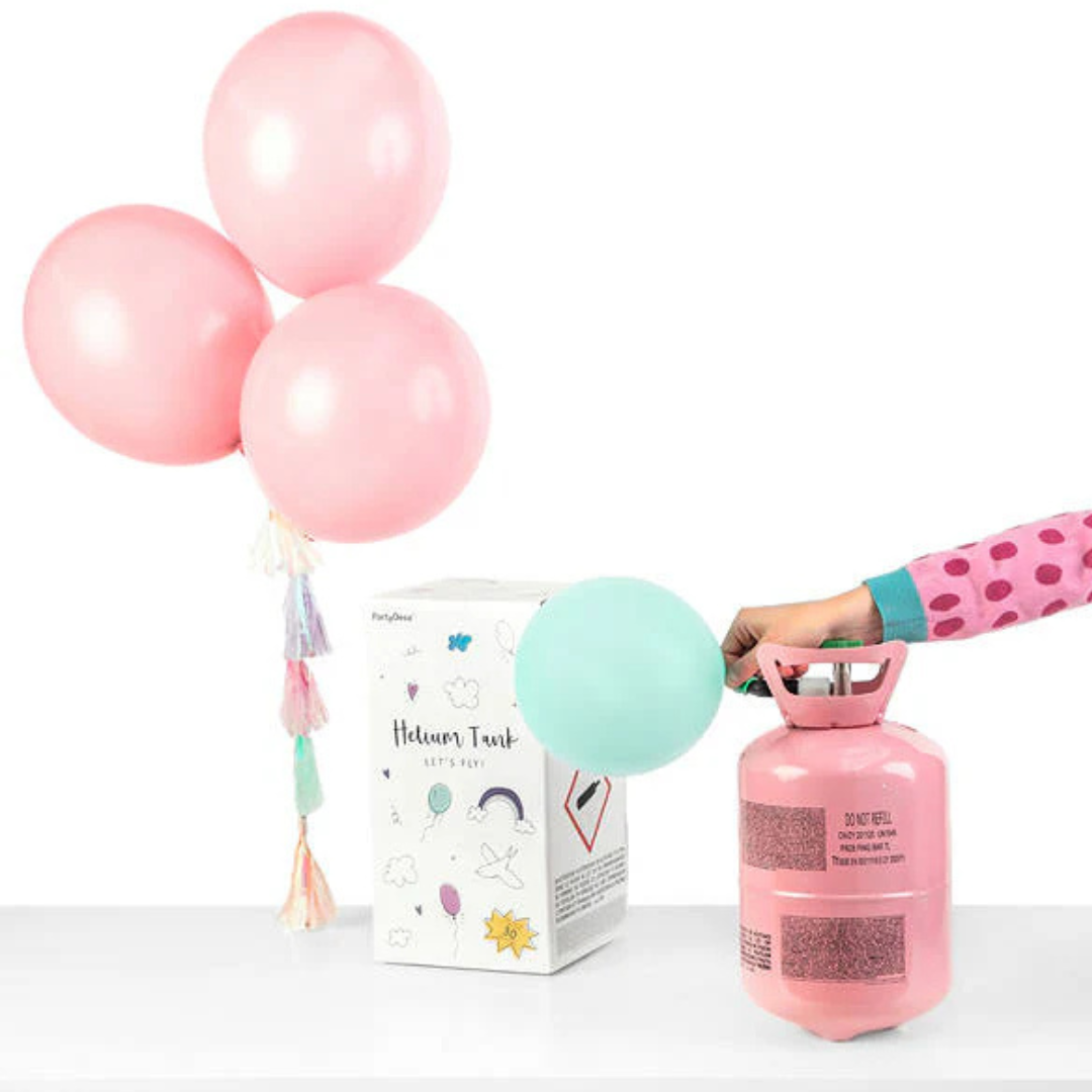 Helium fløska stór 0,42m3 pink