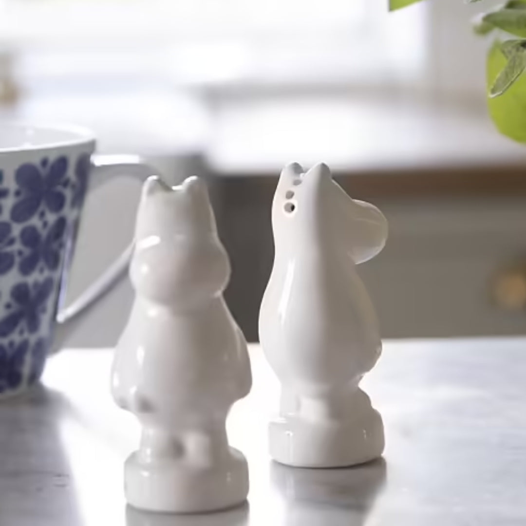 Salt &amp; pipar bússur Mumi hvítar H7,5cm Dolomit