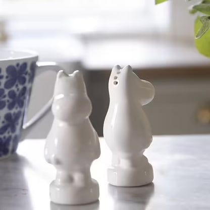 Salt &amp; pipar bússur Mumi hvítar H7,5cm Dolomit