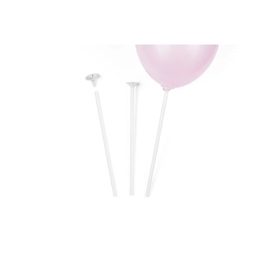 PD Ballónpinnur 30cm hvítur 100stk