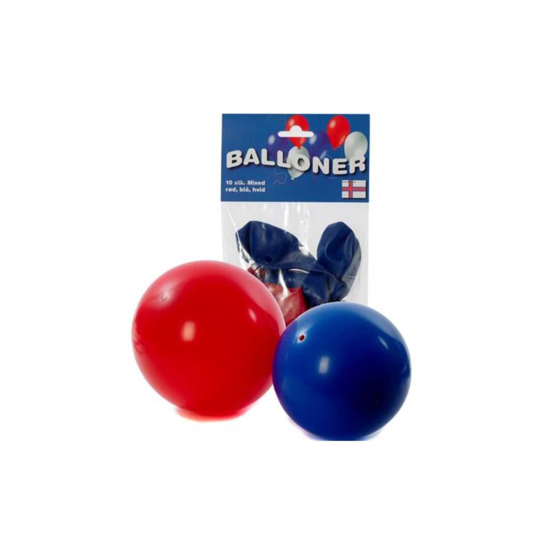 Ballónir Flaggtema 10stk rundar Flaggtema /kar10