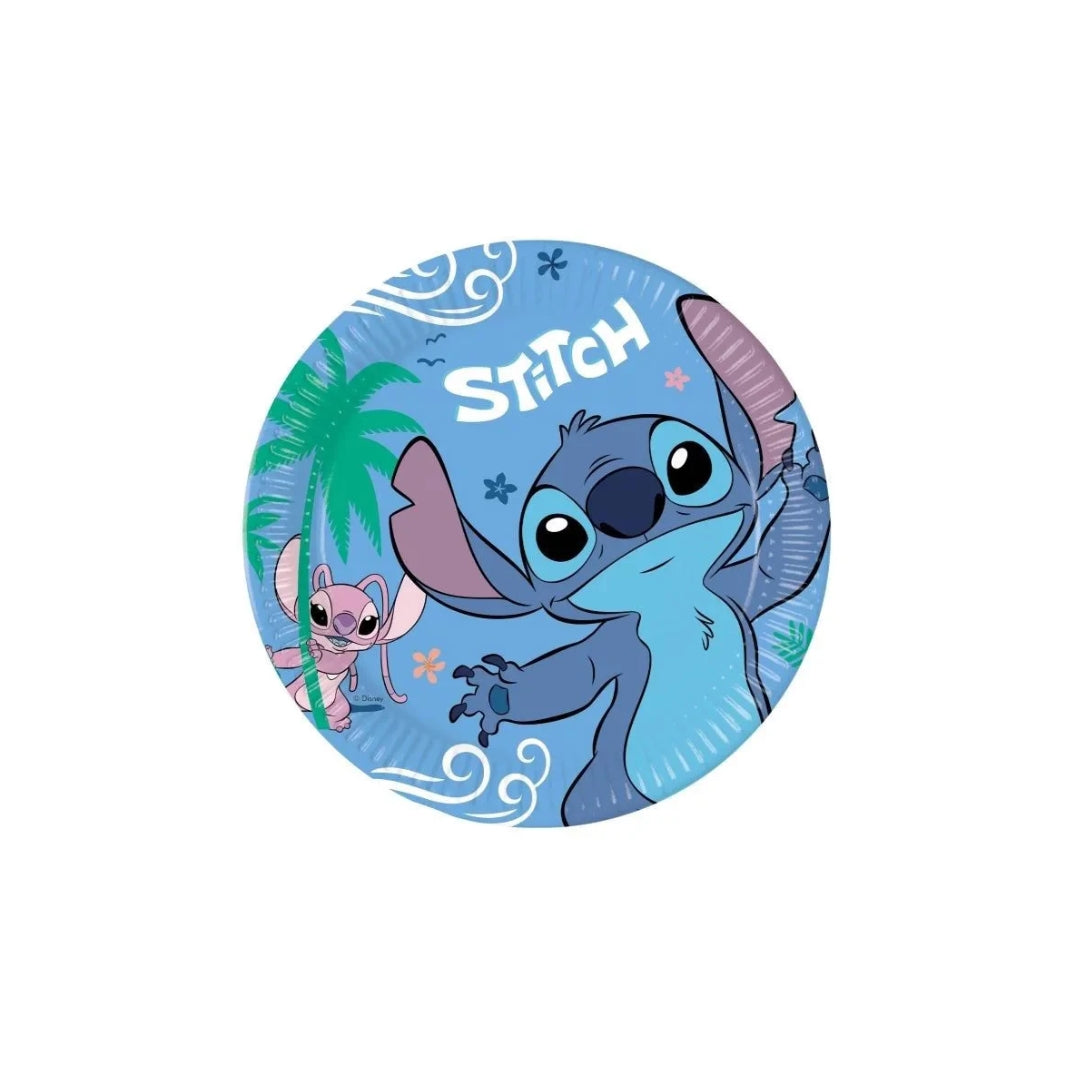 Papptallerkur 8stk Ø23cm Disney Stich