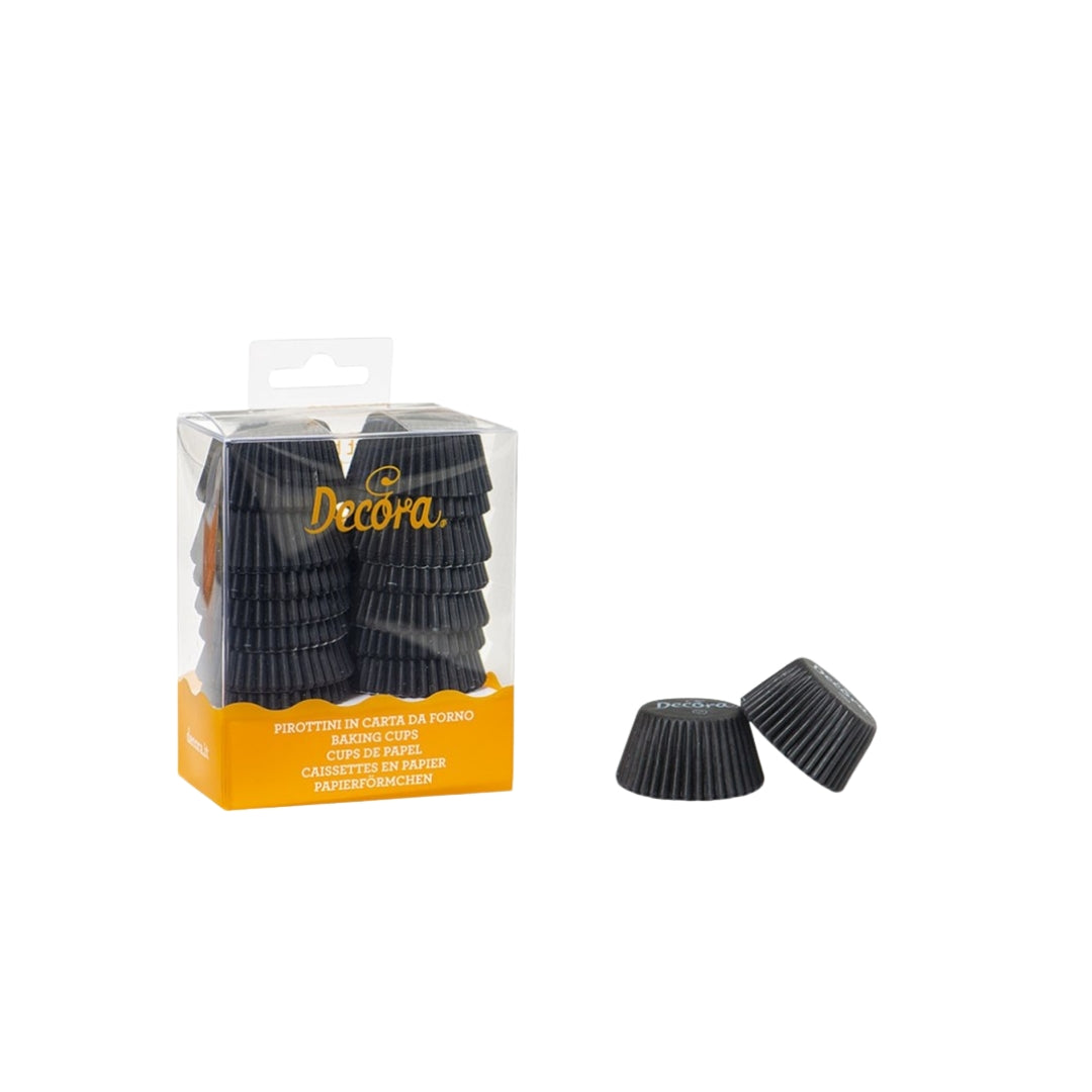 Decora Muffinsformar mini svartir 200stk 50x32mm