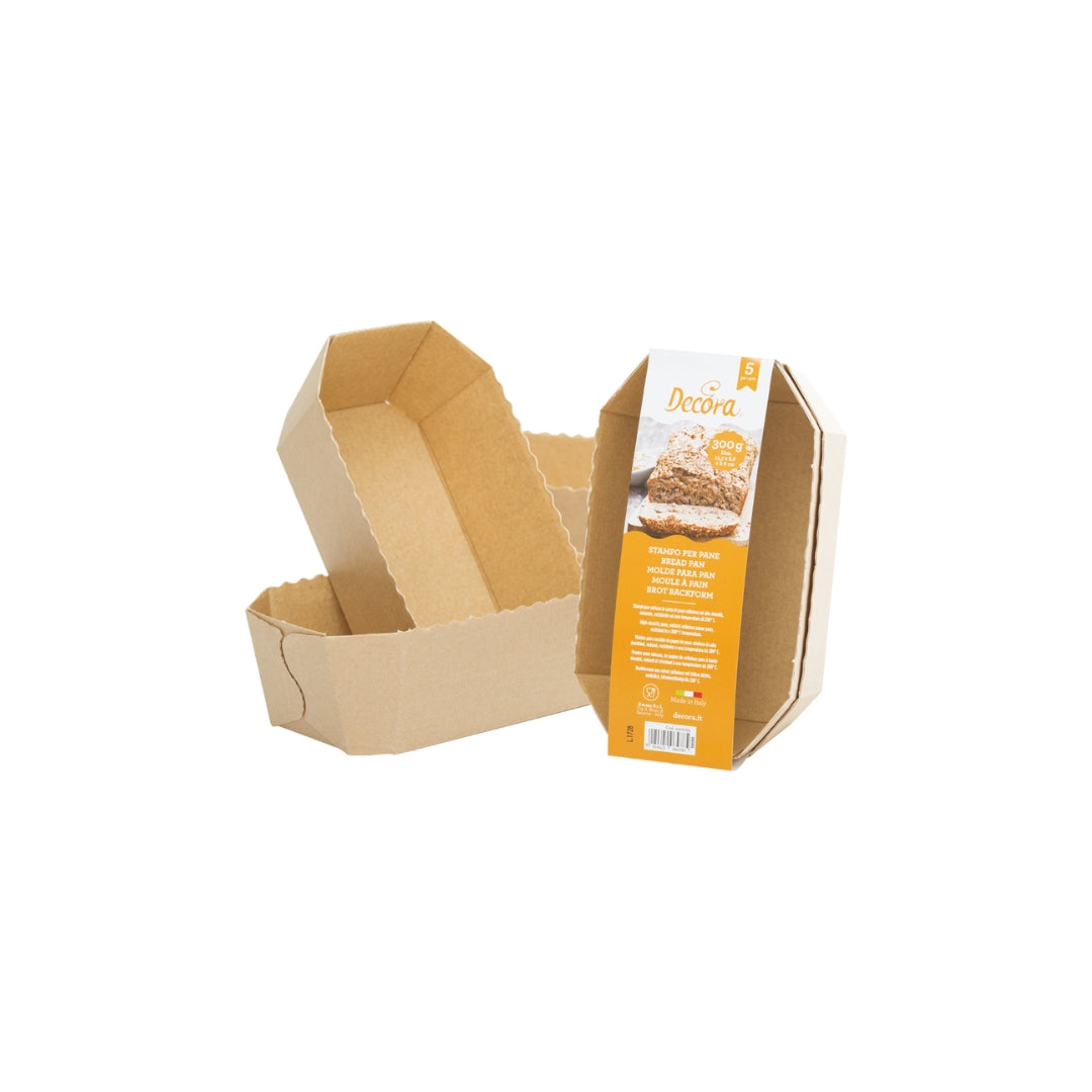 Decora Breyðformur papír 5stk 15,3x8,8cm H6cm