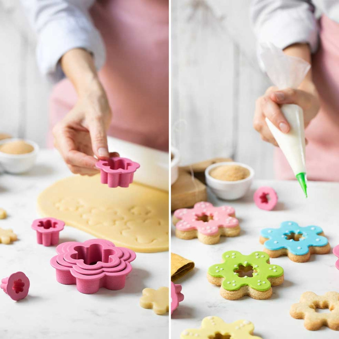 Útstikkari blómur 6stk 1,5 2,5 3,5 5 6,5 8 H2,2cm