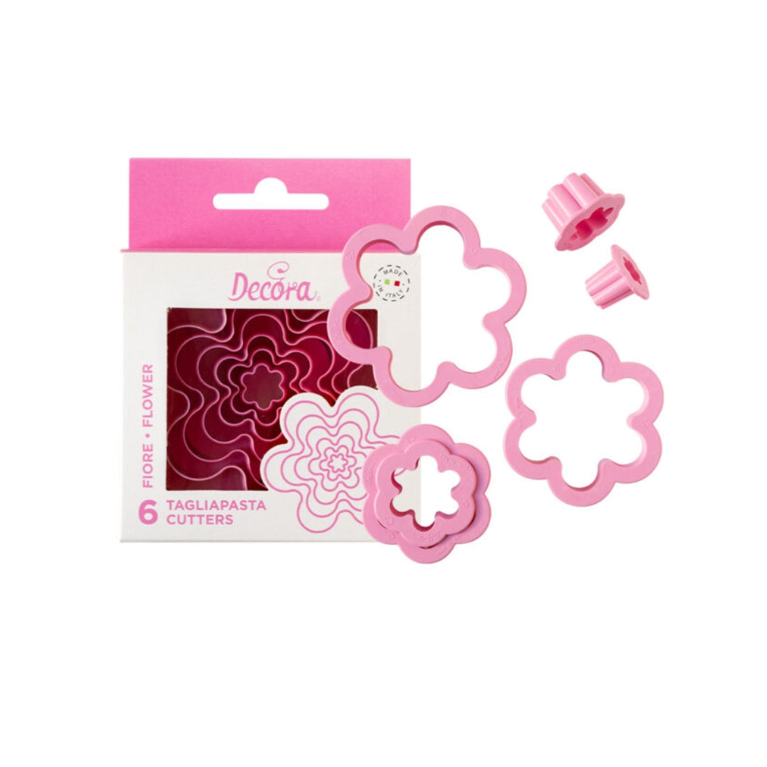 Útstikkari blómur 6stk 1,5 2,5 3,5 5 6,5 8 H2,2cm