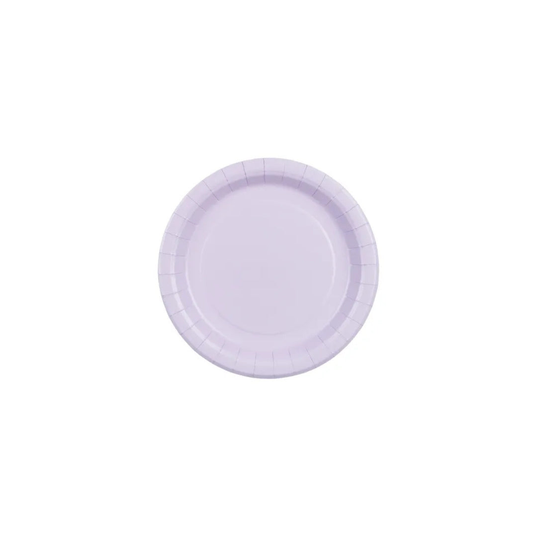 Tallerkar papír lavendel lilla 18cm 6stk