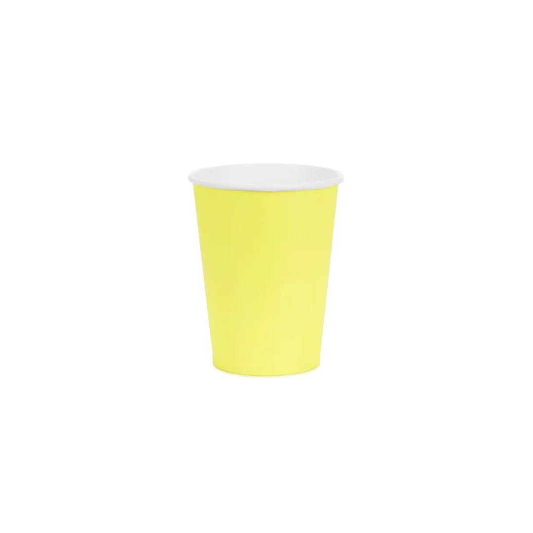 Pappbikar Gult 250ml 6stk