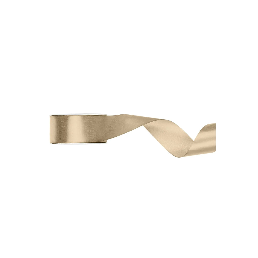 Silkiband kalt gull 25mm/25m